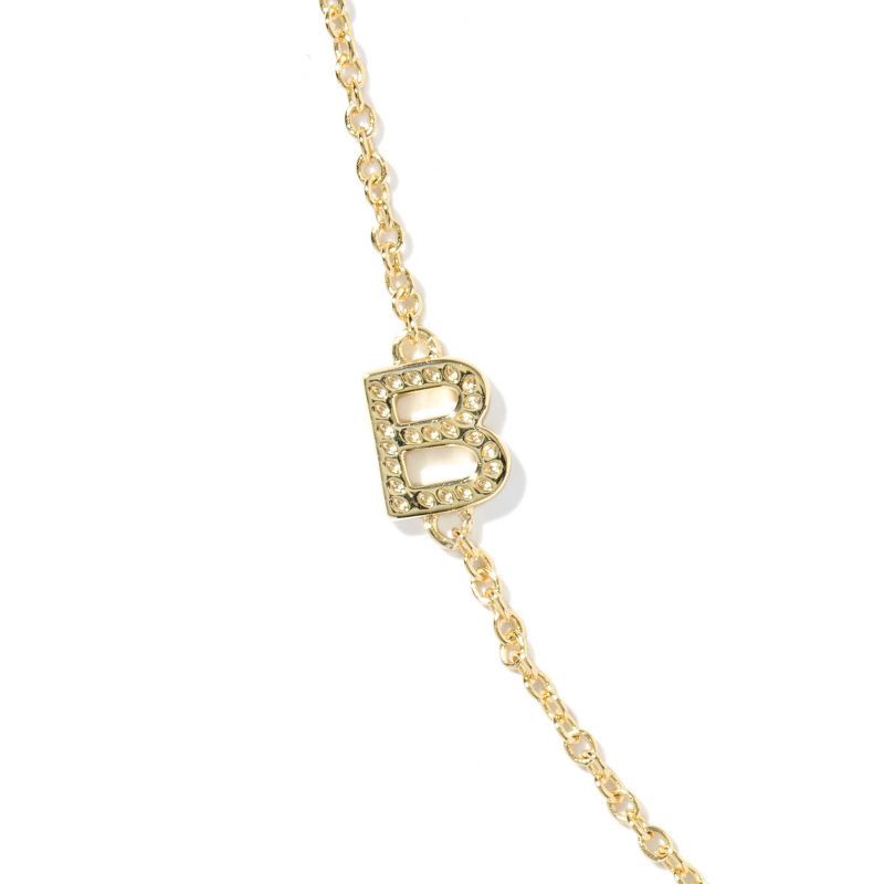 slide 3 of 3, Kendra Scott 14K Gold Over Brass Mini "B" Initial Pendant Necklace - Gold, 1 ct