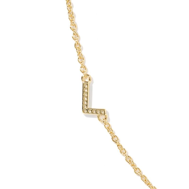 slide 3 of 3, Kendra Scott 14K Gold Over Brass Mini "L" Initial Pendant Necklace - Gold, 1 ct
