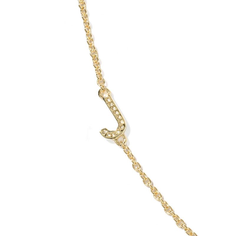 slide 3 of 3, Kendra Scott 14K Gold Over Brass Mini "J" Initial Pendant Necklace - Gold, 1 ct