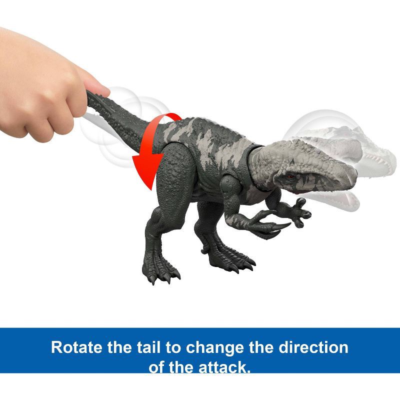 slide 3 of 6, Jurassic World Rebirth Gigantic Thrashers Chilantalsaurus Dinosaur Figure Toy, Dual Attack, 1 ct