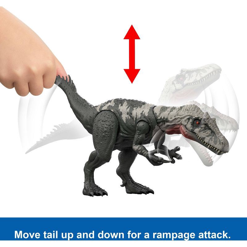 slide 4 of 6, Jurassic World Rebirth Gigantic Thrashers Chilantalsaurus Dinosaur Figure Toy, Dual Attack, 1 ct