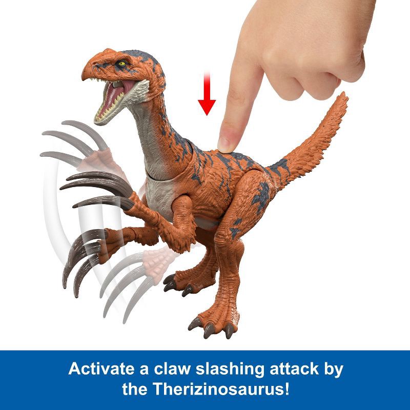 slide 3 of 11, Jurassic World 2-Pack of Dinosaur Figures Giganotosaurus & Therizinosaurus, Attack Actions, 1 ct