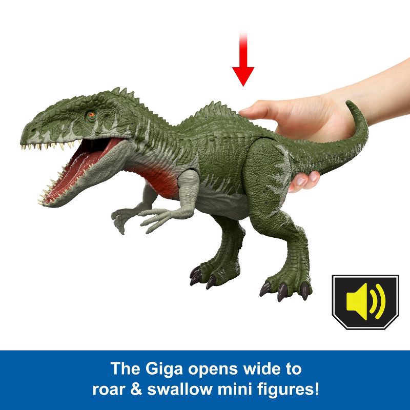 slide 4 of 11, Jurassic World 2-Pack of Dinosaur Figures Giganotosaurus & Therizinosaurus, Attack Actions, 1 ct