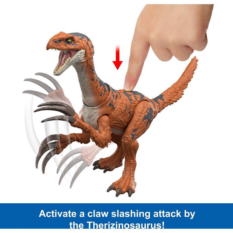 slide 8 of 11, Jurassic World 2-Pack of Dinosaur Figures Giganotosaurus & Therizinosaurus, Attack Actions, 1 ct