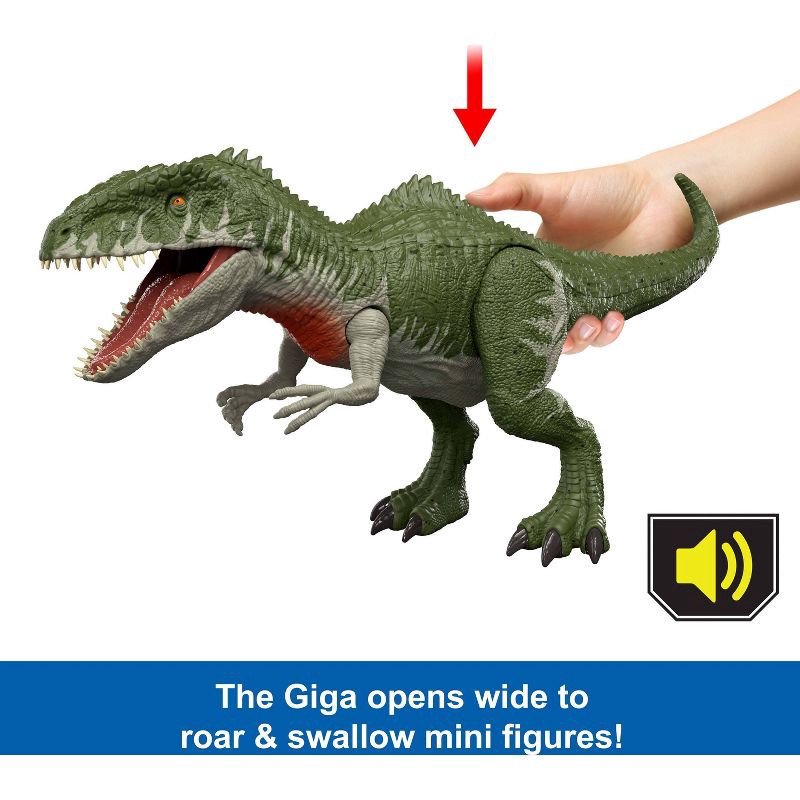 slide 10 of 11, Jurassic World 2-Pack of Dinosaur Figures Giganotosaurus & Therizinosaurus, Attack Actions, 1 ct
