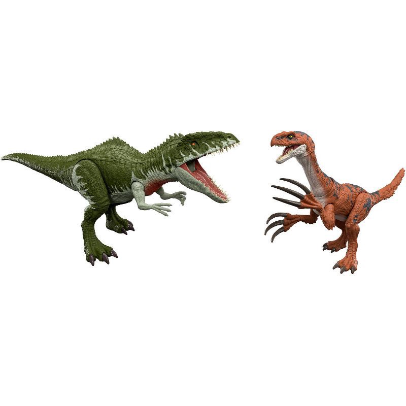 slide 1 of 11, Jurassic World 2-Pack of Dinosaur Figures Giganotosaurus & Therizinosaurus, Attack Actions, 1 ct