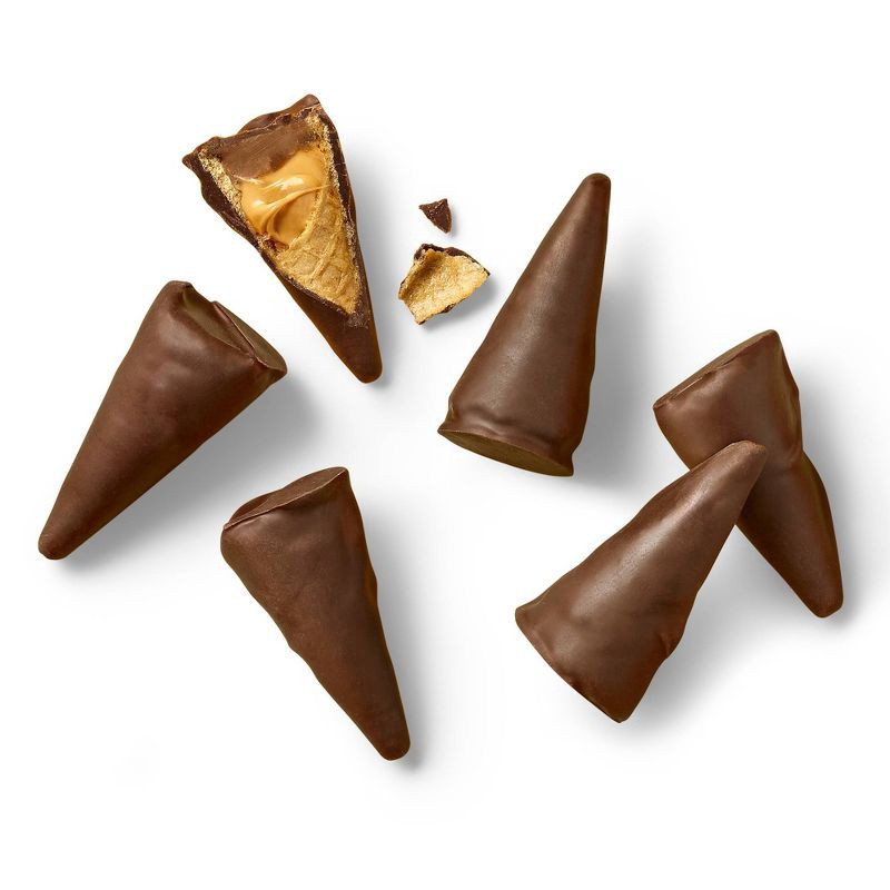 slide 3 of 4, Halloween Witches Hat Dark Fudge Dipped Mini Waffle Cones with Creamy Peanut Butter Flavored Spread - 4.5oz - Favorite Day™, 4.5 oz