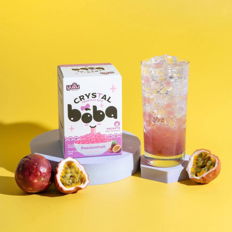 slide 3 of 5, YULU Passionfruit Crystal Boba Pearls - 13.8oz/6ct, 13.8 oz, 6 ct