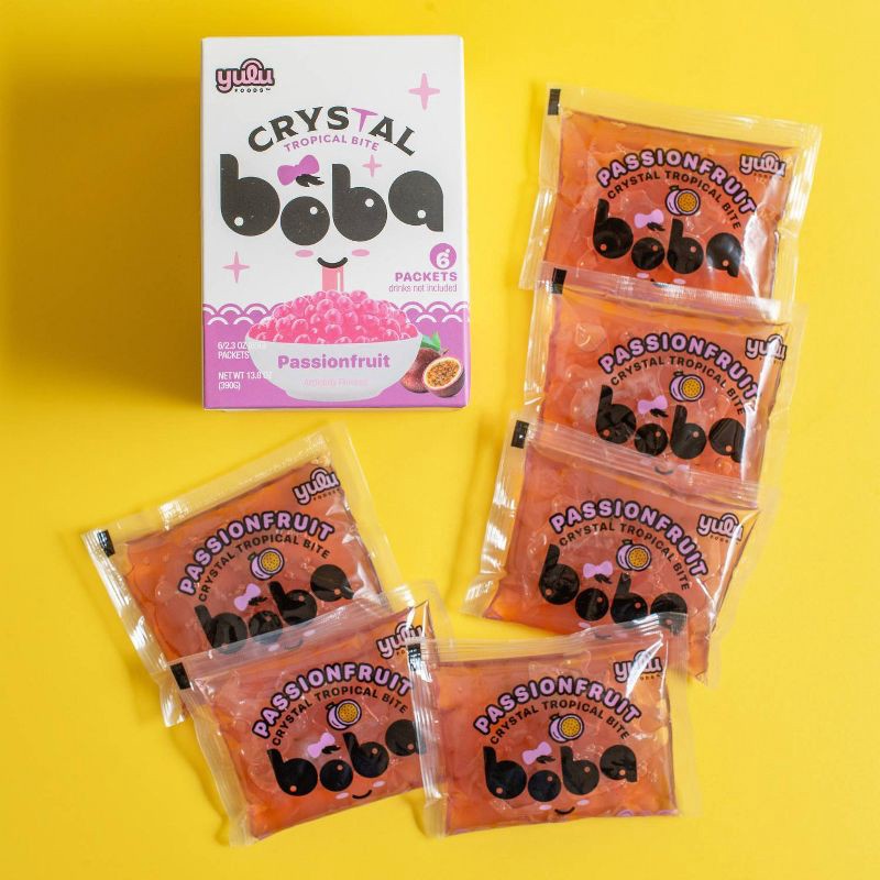slide 4 of 5, YULU Passionfruit Crystal Boba Pearls - 13.8oz/6ct, 13.8 oz, 6 ct