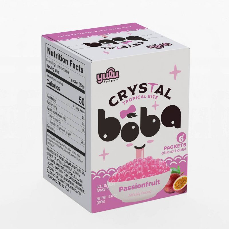 slide 1 of 5, YULU Passionfruit Crystal Boba Pearls - 13.8oz/6ct, 13.8 oz, 6 ct
