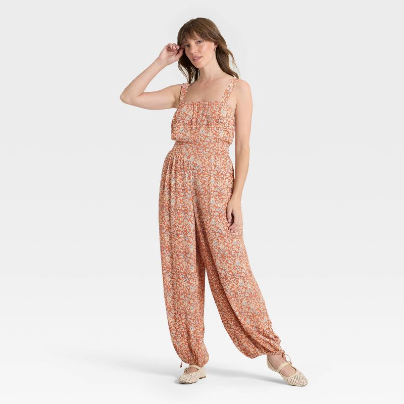 slide 1 of 3, Women's Jumpsuit - Universal Thread™ Rust Paisley XL, 1 ct