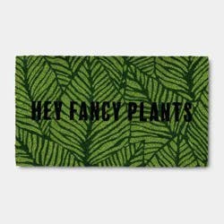 Hey Fancy Plants Rectangle Outdoor Doormat Green - Room Essentials™
