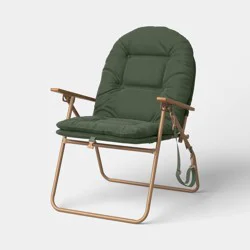 Padded Folding Beach Chair Green - Threshold™