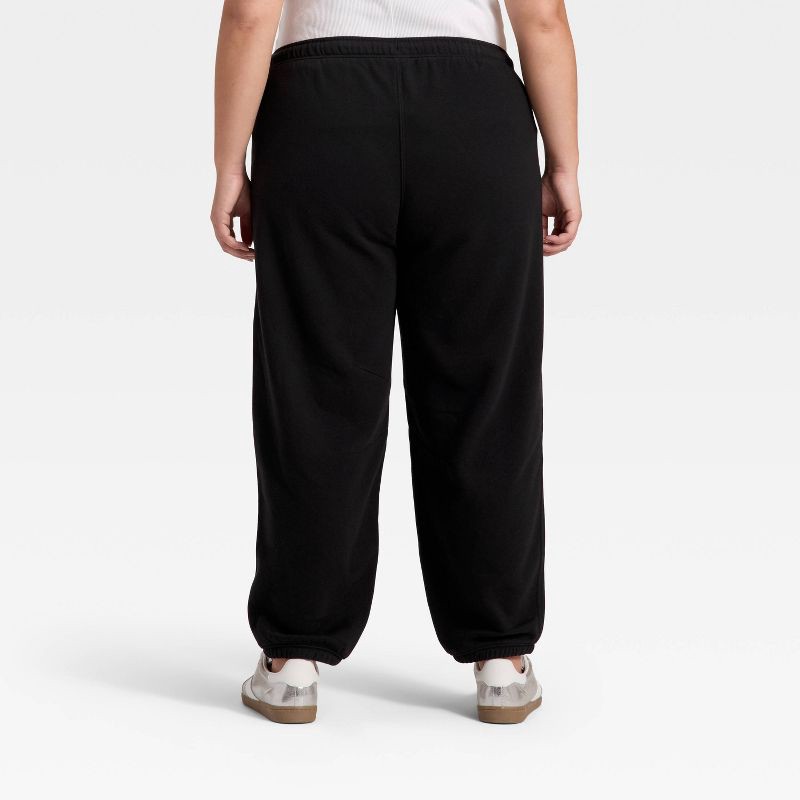 slide 2 of 3, Women's Mid-Rise Barrel Leg Sweatpants - Universal Thread™ Black XXL, 1 ct