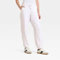 Women's Mid-Rise Barrel Leg Sweatpants - Universal Thread™ Light Heather Gray M