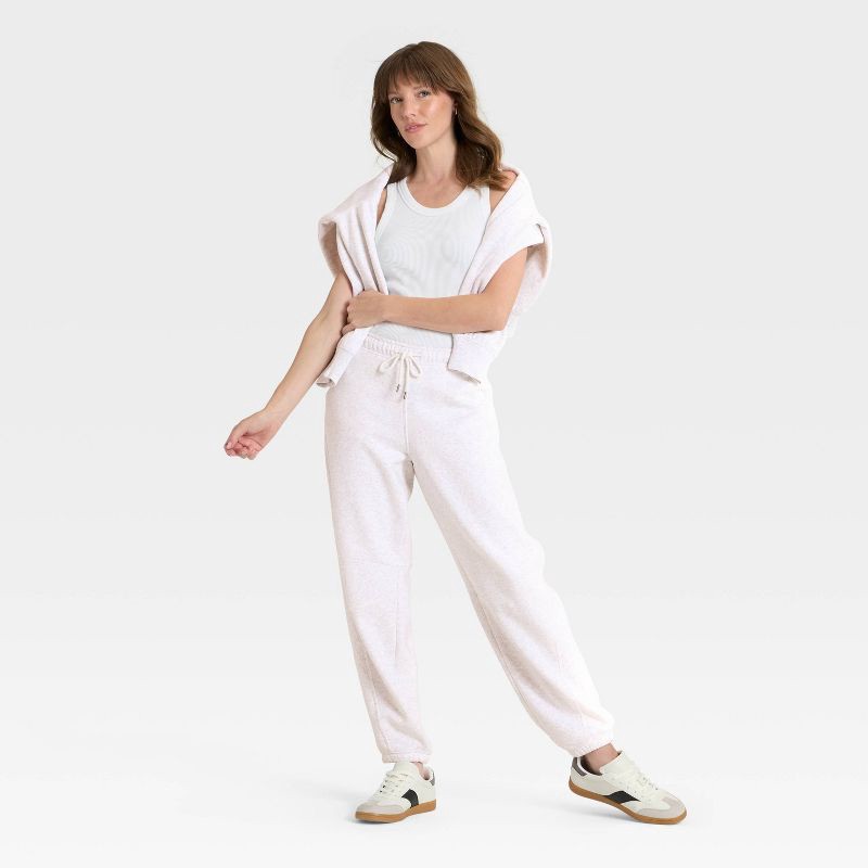 slide 3 of 3, Women's Mid-Rise Barrel Leg Sweatpants - Universal Thread™ Light Heather Gray XL, 1 ct