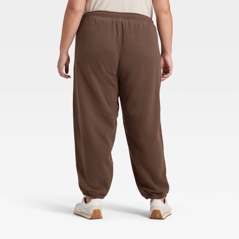 slide 2 of 3, Women's Mid-Rise Barrel Leg Sweatpants - Universal Thread™ Brown XXL, 1 ct