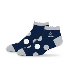 NFL Dallas Cowboys Big Dot Sleep Socks: Polka Dots Knit Ankle Apparel