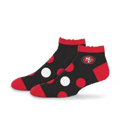 NFL San Francisco 49ers Big Dot Sleep Socks: Polka Dots Knit Ankle Apparel