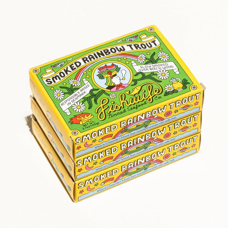slide 3 of 5, Fishwife Tinned Seafood Co Smoked Rainbow Trout - 3.7oz, 3.7 oz