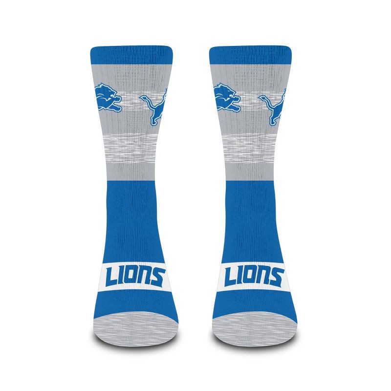 slide 2 of 3, NFL Detroit Lions Youth Mixer Crew Socks: Cushioned Heel & Toe, Knit Fabric, 1 ct
