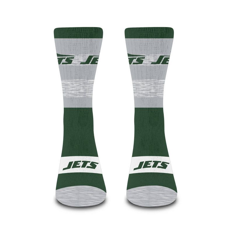 slide 3 of 3, NFL New York Jets Youth Mixer Crew Socks: Cushioned Heel & Toe, Knit Fabric, 1 ct