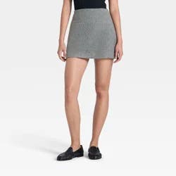 Women's Brushed Boucle Mini Skirt - A New Day™ Heather Gray 12
