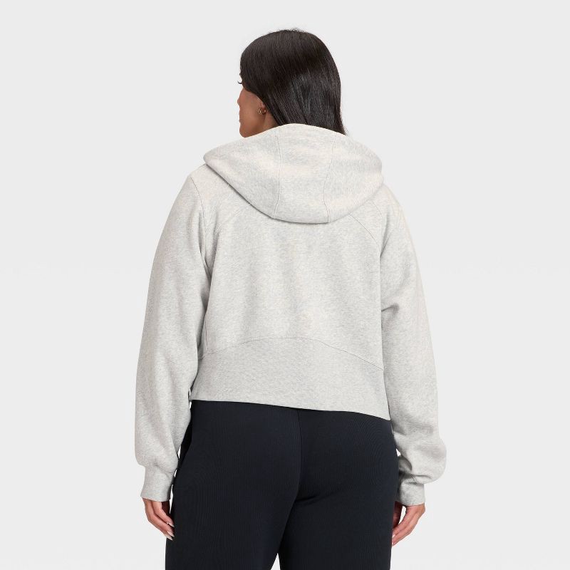 slide 5 of 5, Women's Active Comfort Full Zip Sweatshirt - All In Motion™ Heathered Gray XS, 1 ct