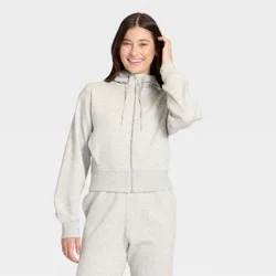 Women's Active Comfort Full Zip Sweatshirt - All In Motion™ Heathered Gray XS