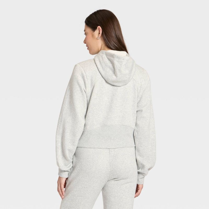 slide 2 of 5, Women's Active Comfort Full Zip Sweatshirt - All In Motion™ Heathered Gray M, 1 ct