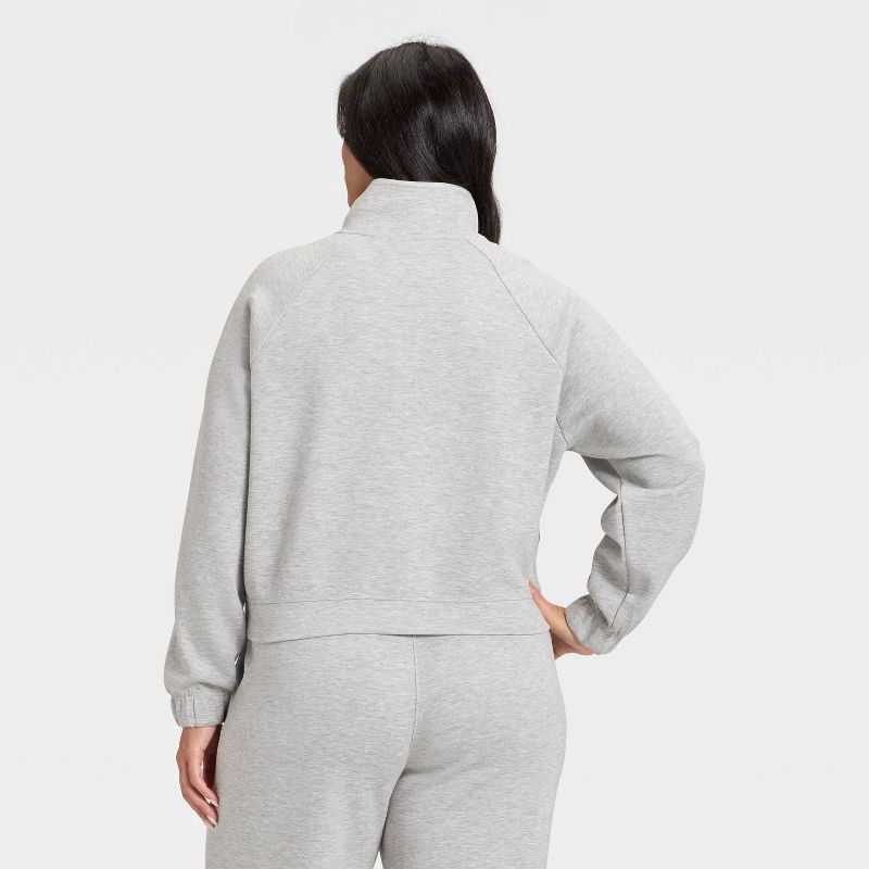 slide 5 of 5, Women's Airy Sleek Full Zip Jacket - All In Motion™ Heathered Gray S, 1 ct