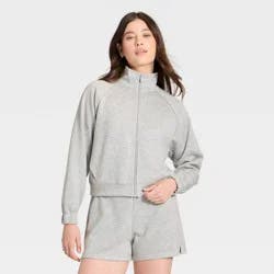 Women's Airy Sleek Full Zip Jacket - All In Motion™ Heathered Gray M