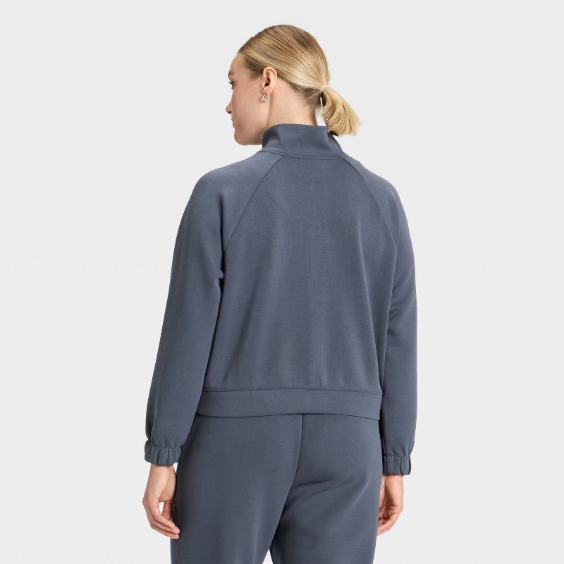 slide 5 of 5, Women's Airy Sleek Full Zip Jacket - All In Motion™ Navy Blue L, 1 ct