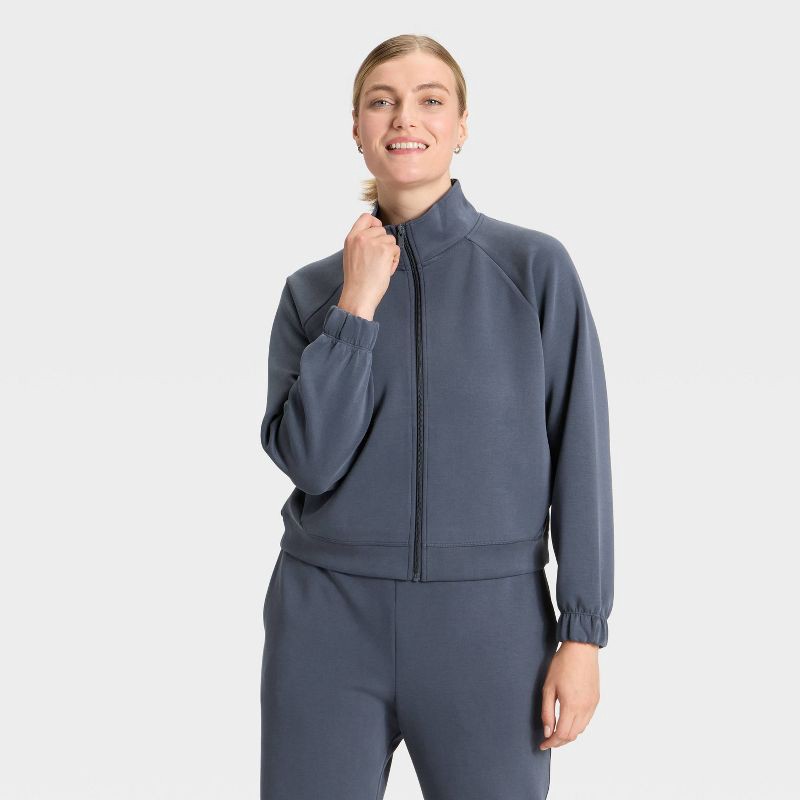 slide 2 of 5, Women's Airy Sleek Full Zip Jacket - All In Motion™ Navy Blue XXL, 1 ct