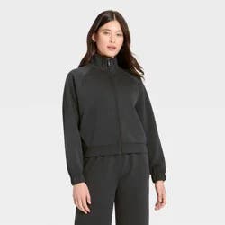 Women's Airy Sleek Full Zip Jacket - All In Motion™ Black L
