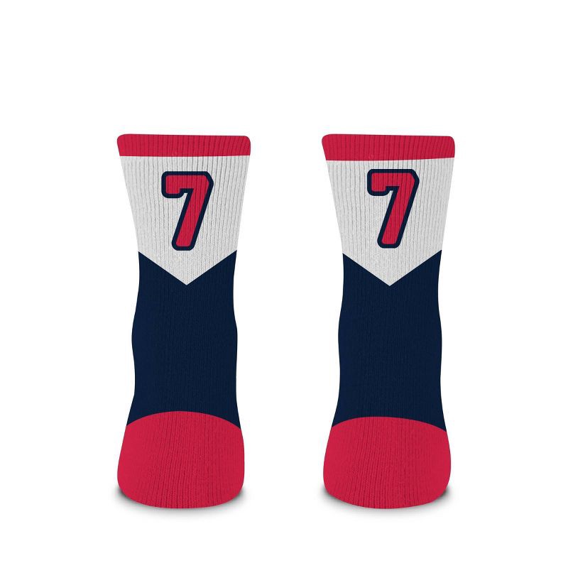 slide 2 of 3, NFL Houston Texans CJ Stroud Bobble Youth Socks: Team Logo Knit Quarter Socks, 1 ct