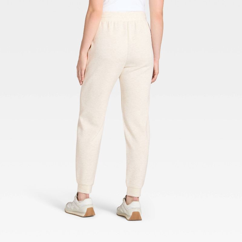 slide 2 of 5, Women's Airy Sleek Jogger Sweatpants - All In Motion™ Heathered Cream S, 1 ct
