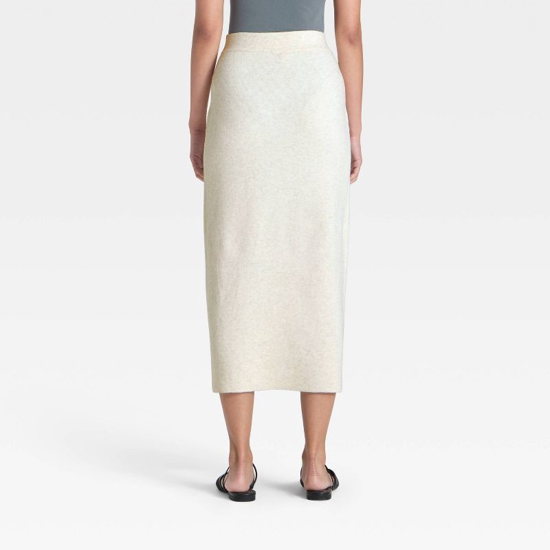 slide 2 of 3, Women's Wrap Column Midi Skirt - A New Day™ Oatmeal XL, 1 ct