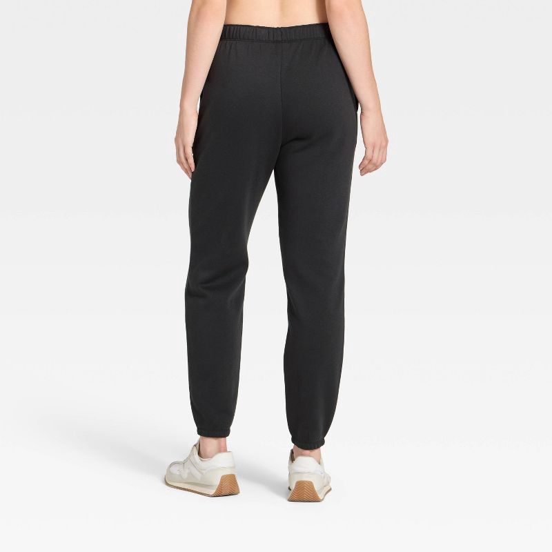 slide 2 of 5, Women's Active Comfort Jogger Sweatpants - All In Motion™ Black M, 1 ct