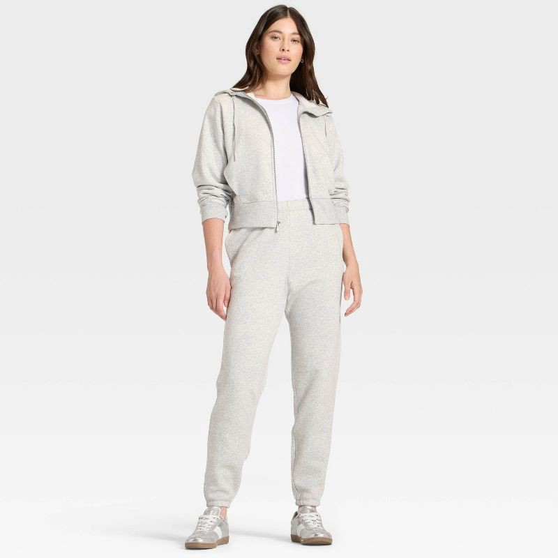 slide 3 of 5, Women's Active Comfort Jogger Sweatpants - All In Motion™ Heathered Gray XXL, 1 ct