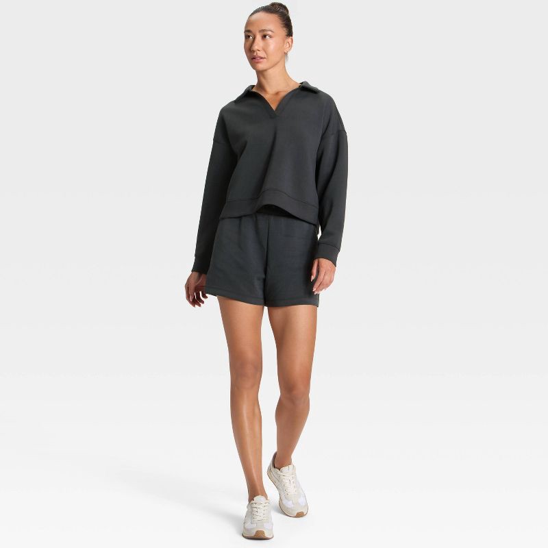 slide 4 of 5, Women's Airy Sleek Shorts 3.5" - All In Motion™ Black XXL, 1 ct