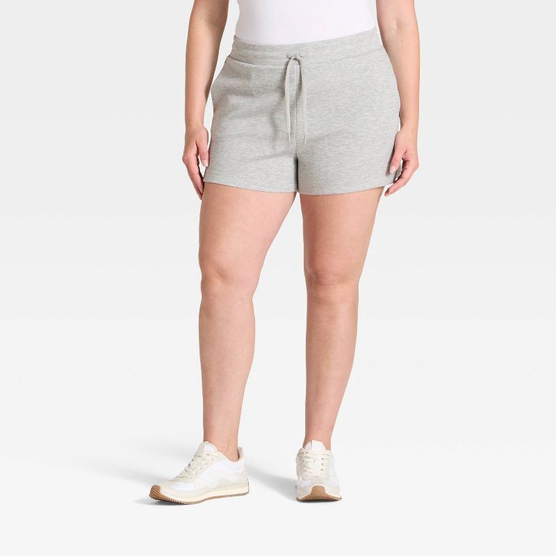 slide 4 of 5, Women's Airy Sleek Shorts 3.5" - All In Motion™ Heathered Gray M, 1 ct