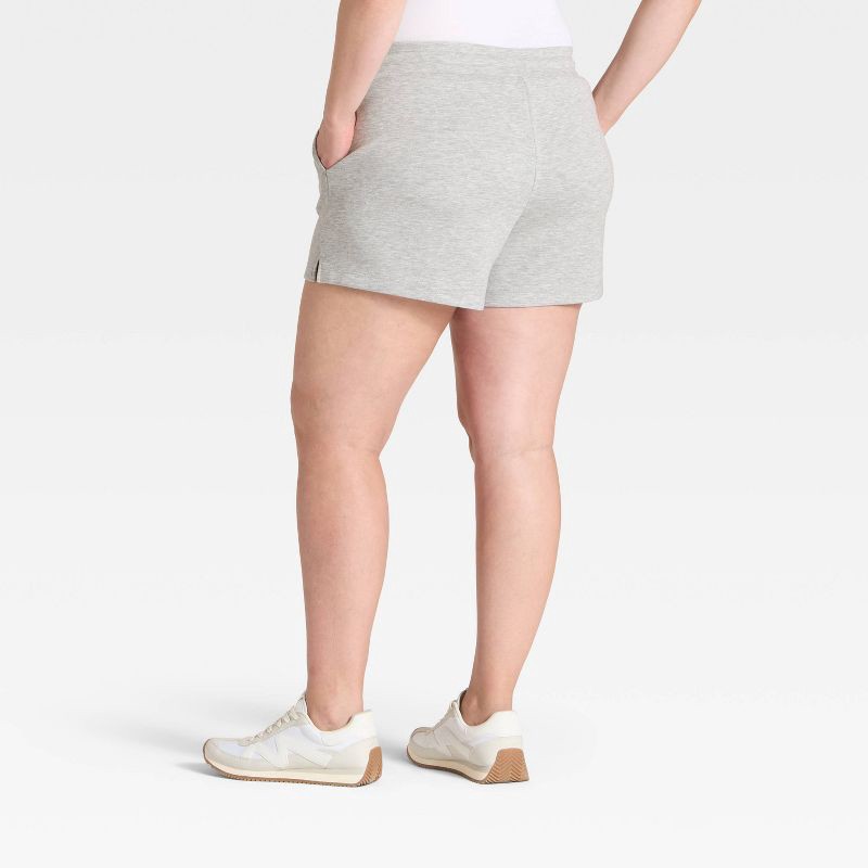 slide 5 of 5, Women's Airy Sleek Shorts 3.5" - All In Motion™ Heathered Gray L, 1 ct