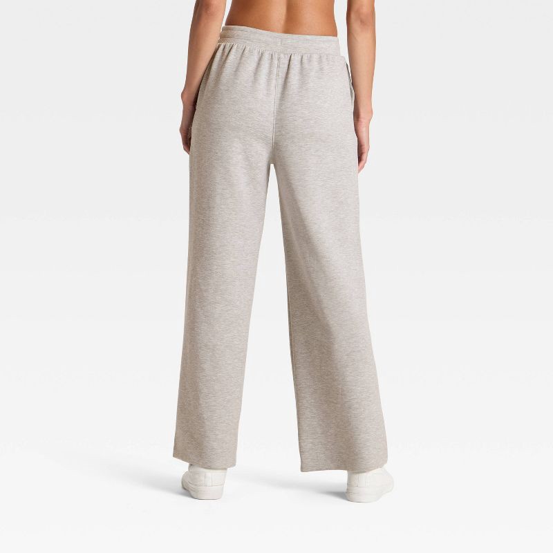 slide 2 of 5, Women's Airy Sleek Wide Leg Sweatpants - All In Motion™ Heathered Gray XXL, 1 ct