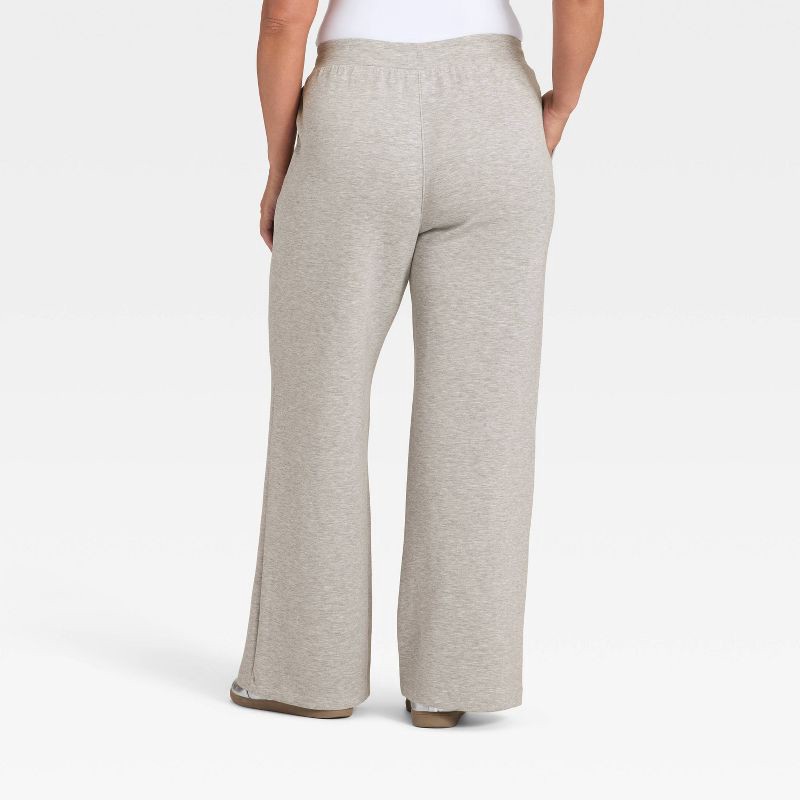 slide 5 of 5, Women's Airy Sleek Wide Leg Sweatpants - All In Motion™ Heathered Gray XXL, 1 ct