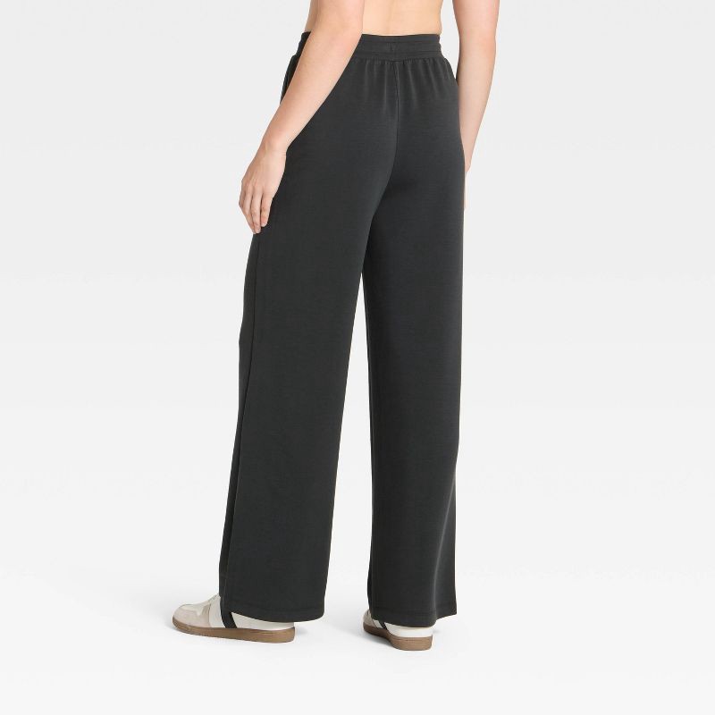 slide 2 of 5, Women's Airy Sleek Wide Leg Sweatpants - All In Motion™ Black S, 1 ct