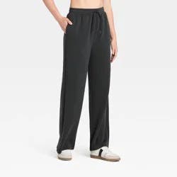 Women's Airy Sleek Wide Leg Sweatpants - All In Motion™ Black M