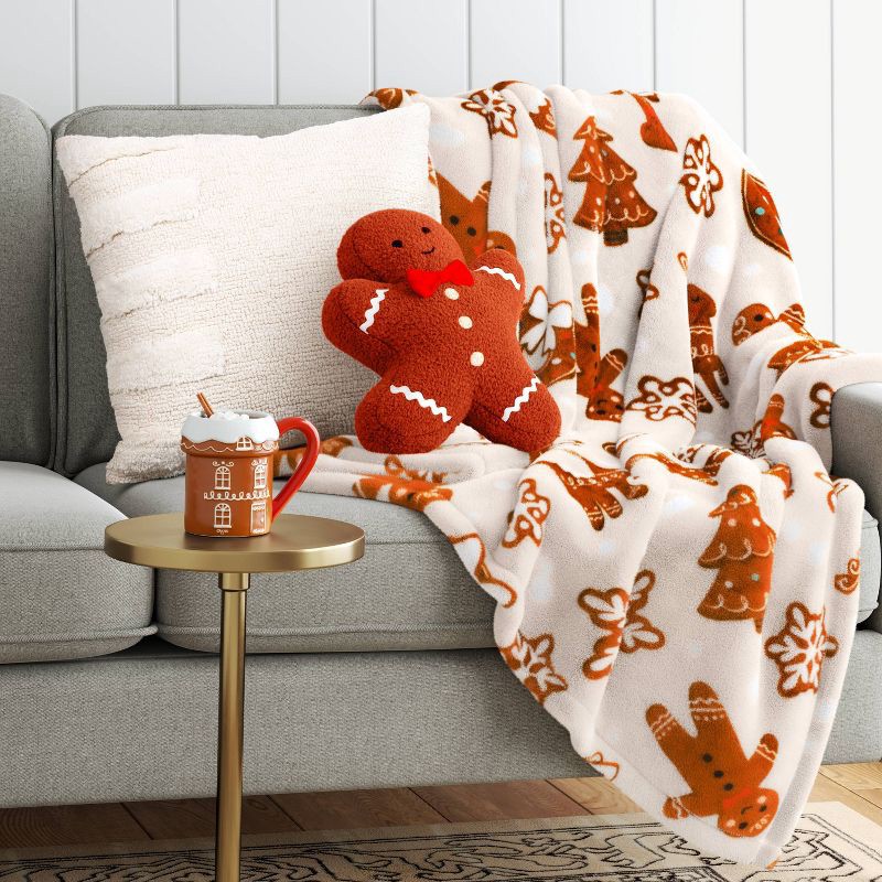 slide 2 of 4, Christmas Gingerbread Man Throw Pillow - Wondershop™, 1 ct