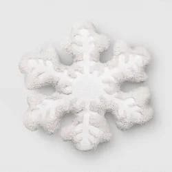 Christmas Snowflake Throw Pillow White/Gray - Wondershop™