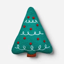 Christmas Tree Throw Pillow Green/Red/White - Wondershop™